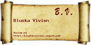 Bluska Vivien névjegykártya